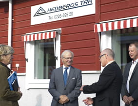 Le Roi a visité la région suédoise de Dalarna en août afin de mieux comprendre les travaux entrepris par le comté en matière d'environnement et d'énergie